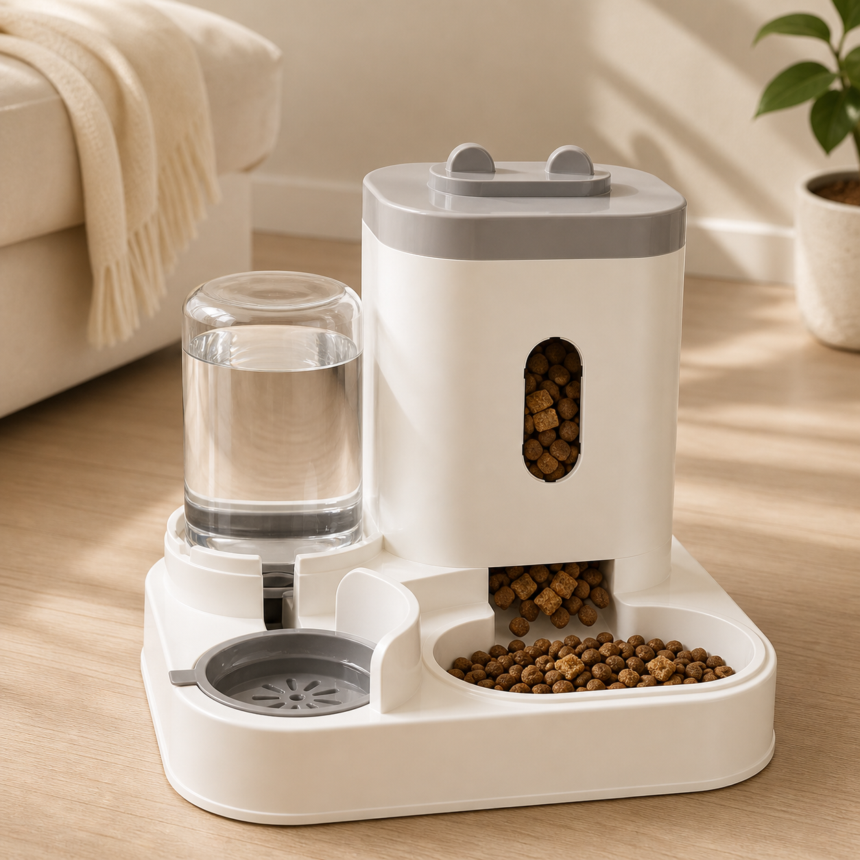 Dual Pet Feeder Station